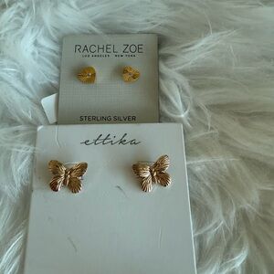 NWT Rachel Zoe Gold Earring Bundle